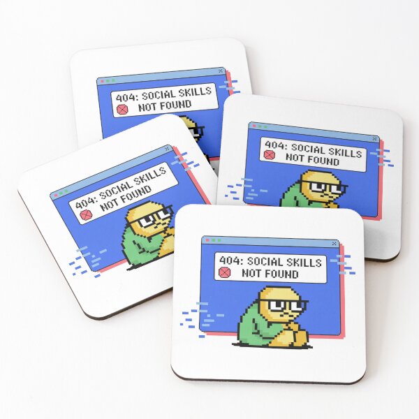 Item preview, Funny Pixel Error 404 No Social Skills Found designed and sold by MonkiFlipp.