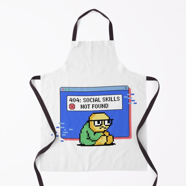 Item preview, Funny Pixel Error 404 No Social Skills Found designed and sold by MonkiFlipp.