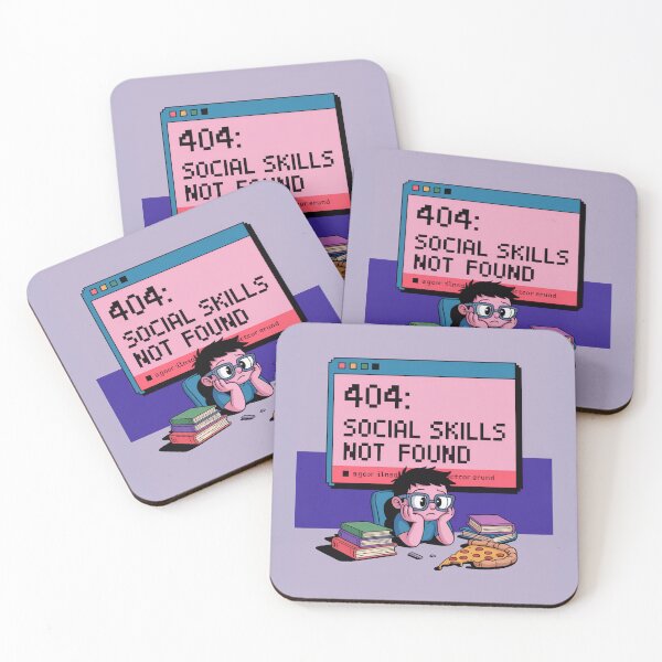 Item preview, Copy of Funny Pixel Error 404 No Social Skills Found designed and sold by MonkiFlipp.