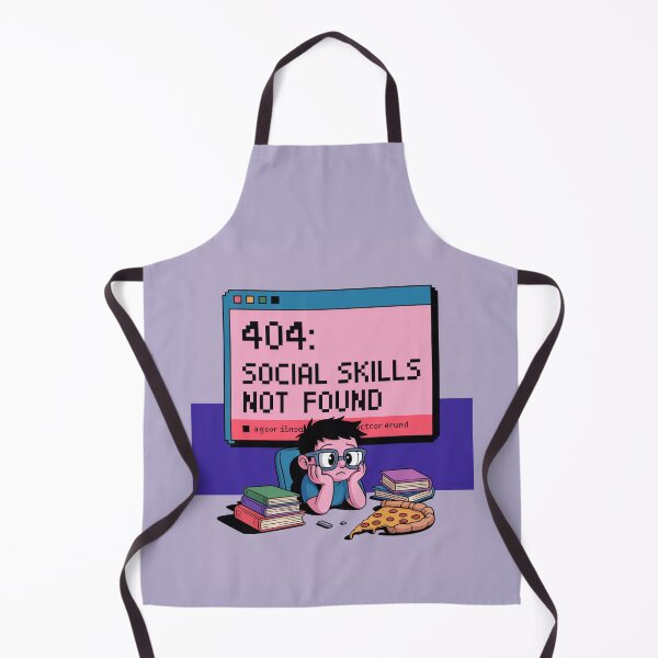 Item preview, Copy of Funny Pixel Error 404 No Social Skills Found designed and sold by MonkiFlipp.
