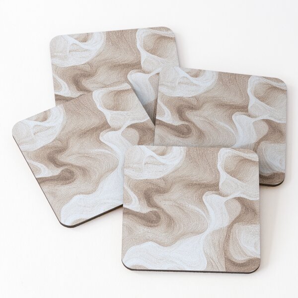 Item preview, Mocha Whispers – Hand-Drawn Flow Texture in Earth Tones designed and sold by GASCE Studio.