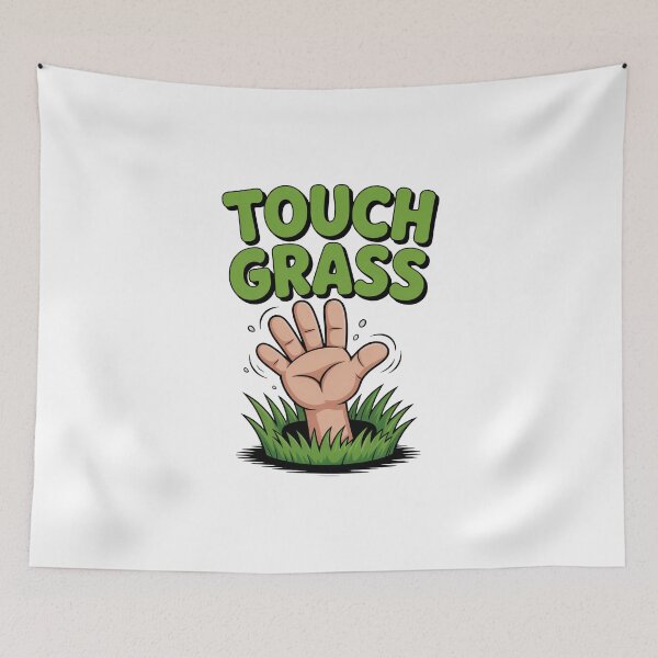 Item preview, Funny Cartoonish Gift For Nerds Go Touch Grass designed and sold by MonkiFlipp.