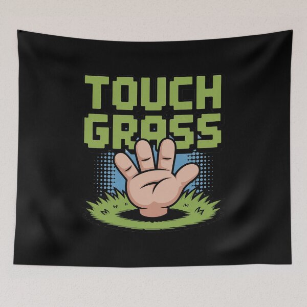 Item preview, Funny Cartoonish Gift For Nerds Go Touch Grass designed and sold by MonkiFlipp.