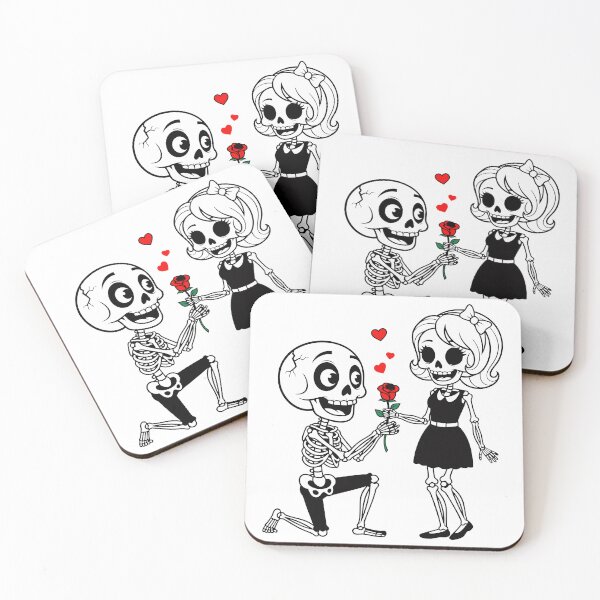Item preview, Skeleton Kneeling to Offer a Rose designed and sold by AFernandesDSG.