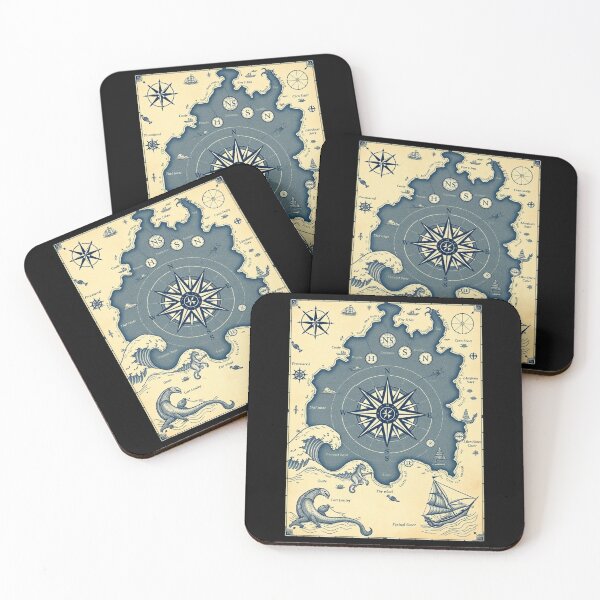 Item preview, Old Sea Map with Compass Rose designed and sold by Shop9999.