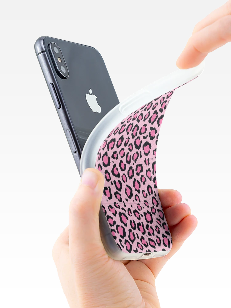 Thumbnail 4 of 5, iPhone Case, Pink Leopard Print Pattern  designed and sold by MyTribePatterns.