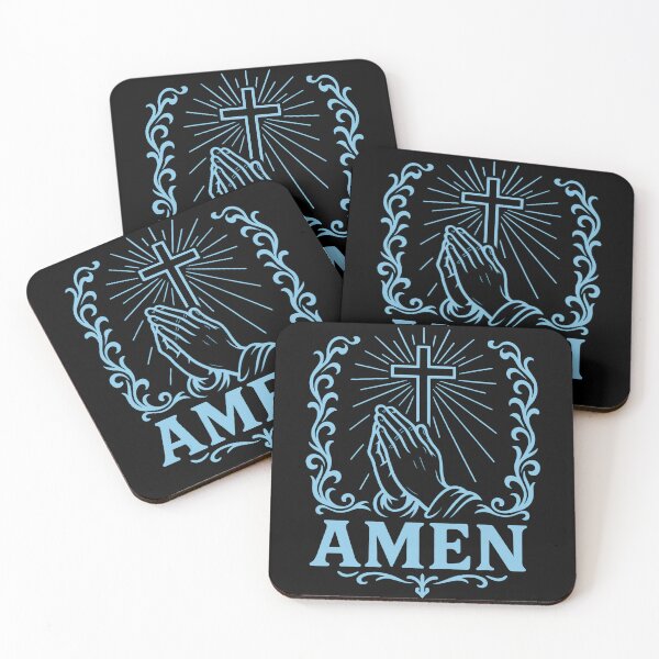 Item preview, Amen Prayer Hands and Cross – Faith-Inspired Design designed and sold by Serbin.
