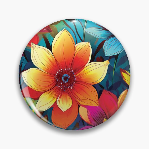 Item preview, Pretty Colorful Flowers designed and sold by CharlottePlaceArt.