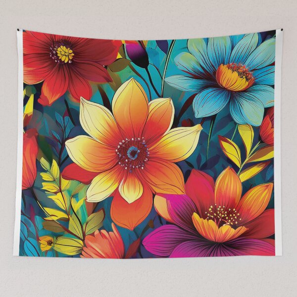 Item preview, Pretty Colorful Flowers designed and sold by CharlottePlaceArt.