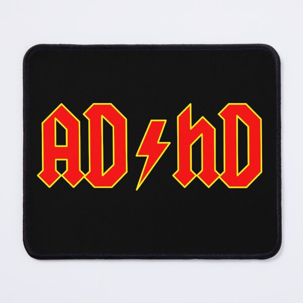 Item preview, AD/HD - classic Rock Band Funny slogan logo T shirt. Attention Deficit hyperactivity Disorder designed and sold by Kludoman.