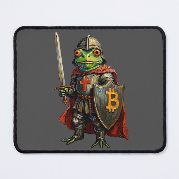 Item preview, Pepe - The Templar Bitcoin Knight designed and sold by DigitaledbyTailor.