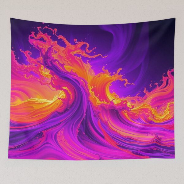 Item preview, Vibrant Abstract Dreamscape – Flood of colors meets dynamic forms in surreal harmony designed and sold by FotoworldEdel.