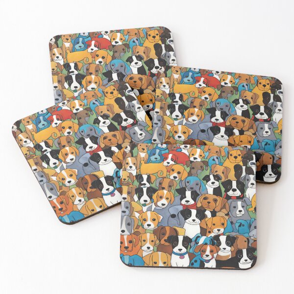 Item preview, Copy of Folk Art Field of Puppies designed and sold by Colin Bentham.