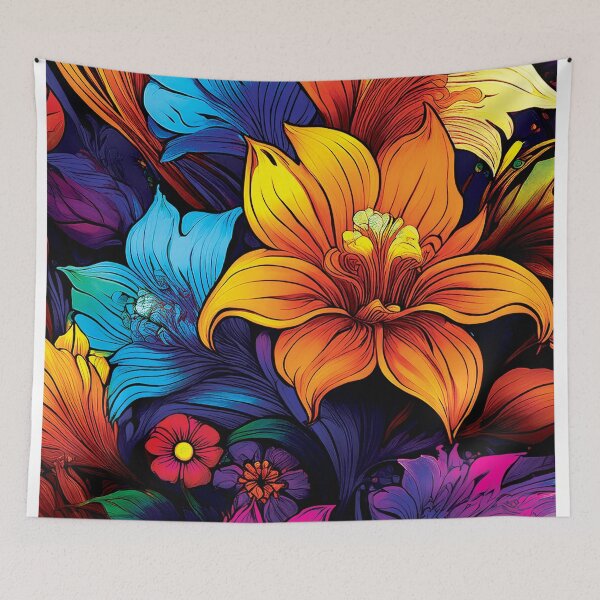 Item preview, Pretty Colorful Flowers designed and sold by CharlottePlaceArt.