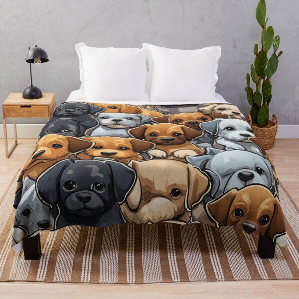 Item preview, Folk Art Field of Puppies designed and sold by Colin Bentham.