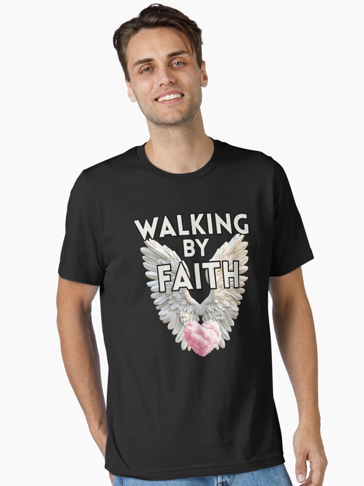 Walking By Faith Tripping Constantly Christian Quote Apparel T-Shirt
