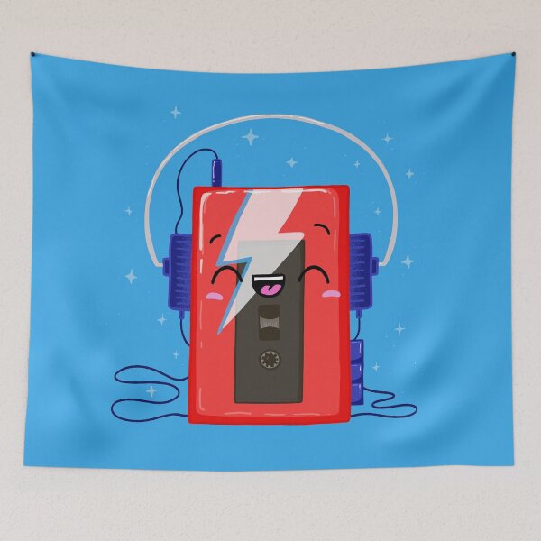 Aperçu de l'œuvre Walkman rétro kawaii créée et vendue par monkeysoup.