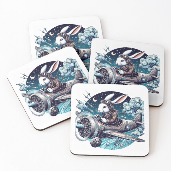 Item preview, The cute bunny is using a propeller plane. designed and sold by Dogandesighn.