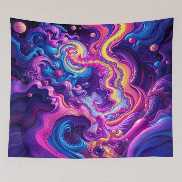 Item preview, Vibrant Abstract Dreamscape – Flood of colors meets dynamic forms in surreal harmony designed and sold by FotoworldEdel.