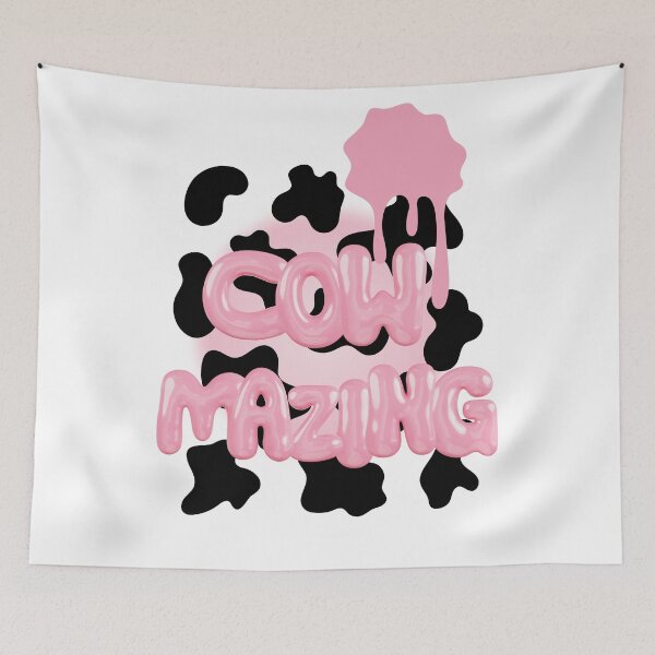 Item preview, Cowmazing Art Amazing Cow Pink designed and sold by graphnat.