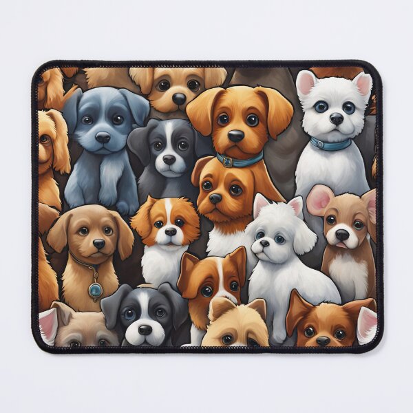 Item preview, Folk Art Field of Puppies designed and sold by Colin Bentham.