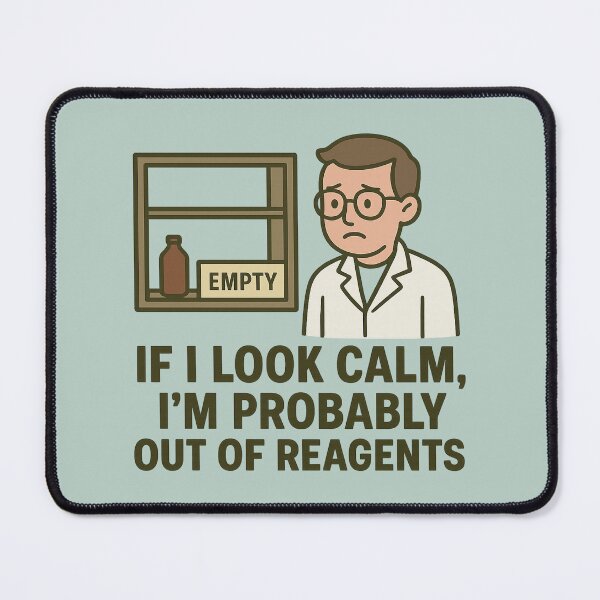 Item preview, Lab Tech Humor – Out of Reagents Funny Science Quote designed and sold by Viltogvakkertstudio.