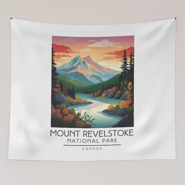 Item preview, A Vintage Illustration of Mount Revelstoke National Park - Canada designed and sold by GoodOldVintage.