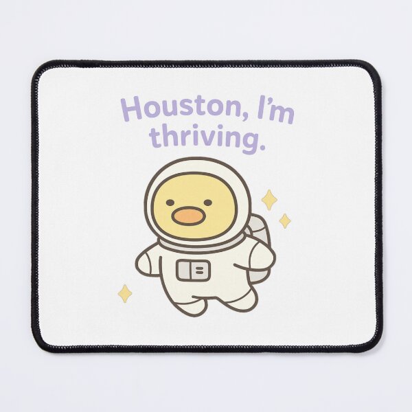 Item preview, Cute Chicken Astronaut Cartoon - “Houston, I'm Thriving”  designed and sold by SearionStudio.