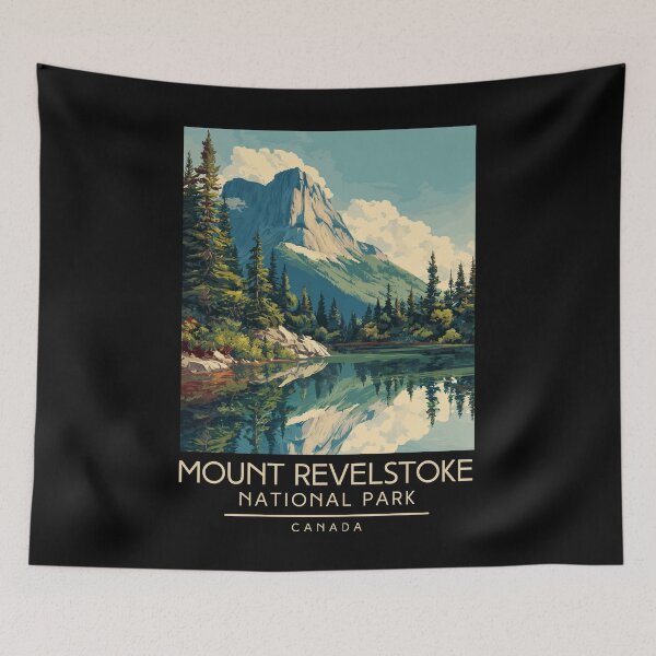 Item preview, A Vintage Illustration of Mount Revelstoke National Park - Canada designed and sold by GoodOldVintage.