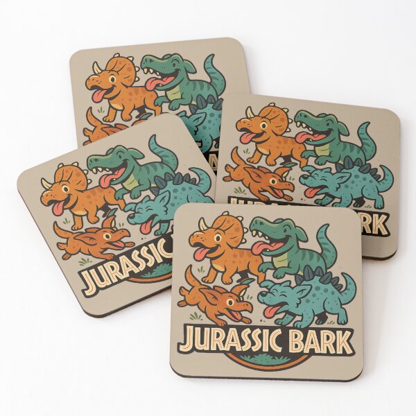 Item preview, Jurassic Bark – Cute Dino Dog Parody Art designed and sold by GirlyPopped.