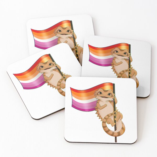 Item preview, Lesbian Pride Flag Bearded Dragon designed and sold by CharlizardxD.