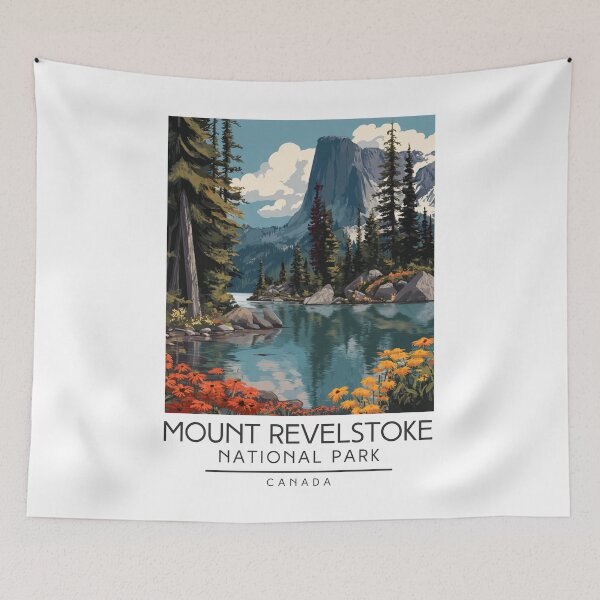 Item preview, A Vintage Illustration of Mount Revelstoke National Park - Canada designed and sold by GoodOldVintage.