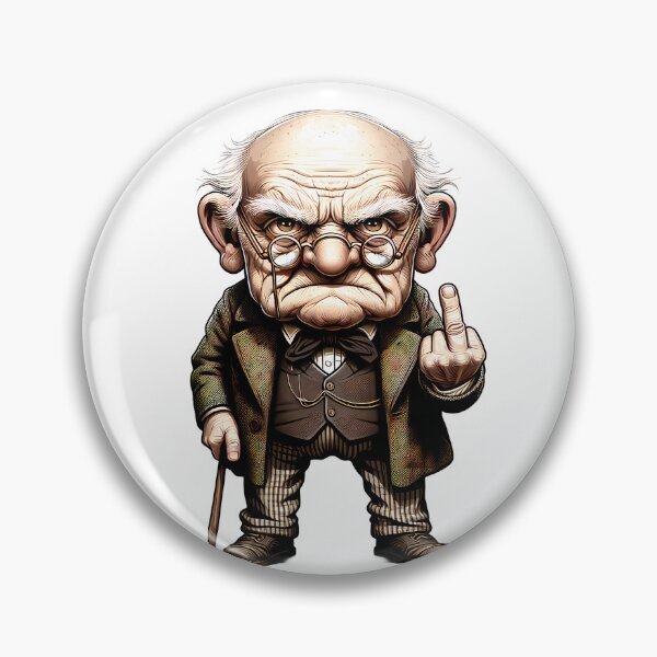 Item preview, old man middle finger designed and sold by HolaJosephina.