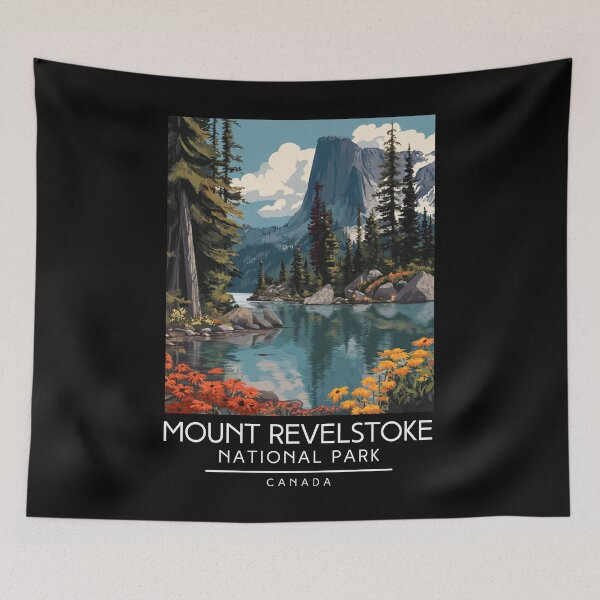 Item preview, A Vintage Illustration of Mount Revelstoke National Park - Canada designed and sold by GoodOldVintage.