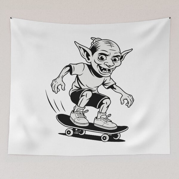 Item preview, Mischievous Elf on Skateboard – Cartoon Vector Character designed and sold by AFernandesDSG.