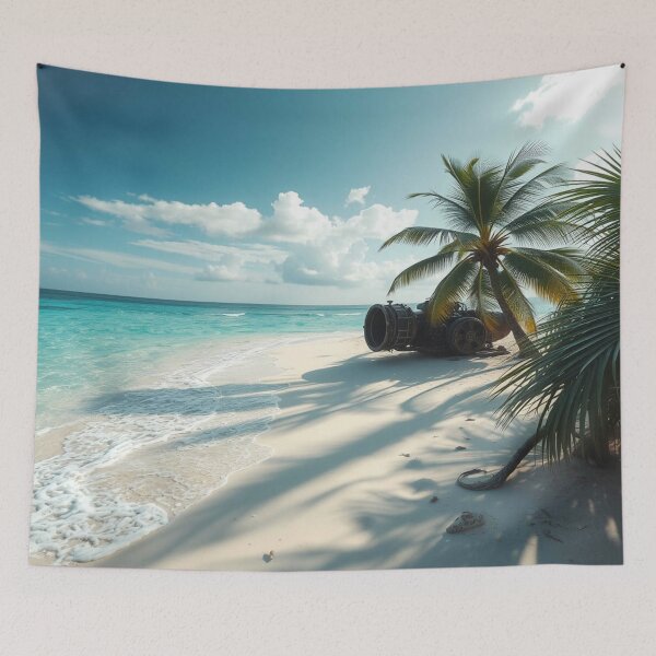 Item preview, Lost technology meets paradise – contrasts between industry and nature on a sunny beach designed and sold by FotoworldEdel.