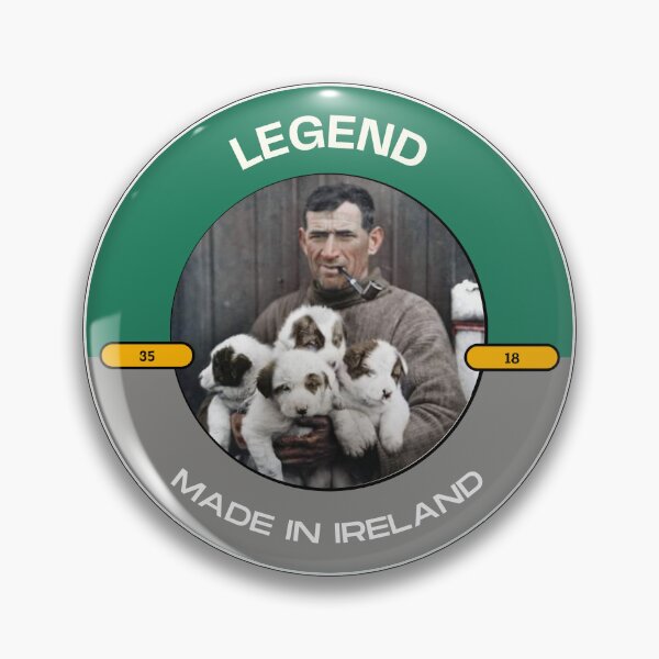 Item preview, Tom Crean puppies Legend - Made in Ireland (White border for dark coloured backgrounds) designed and sold by CreanishThings.