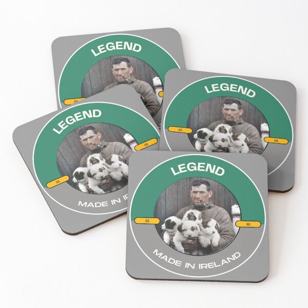 Item preview, Tom Crean puppies Legend - Made in Ireland (White border for dark coloured backgrounds) designed and sold by CreanishThings.