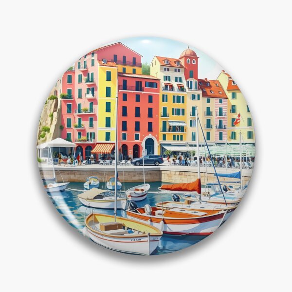 Item preview, Camogli Harbour: Summer Morning Fishing Boats designed and sold by LSVart.