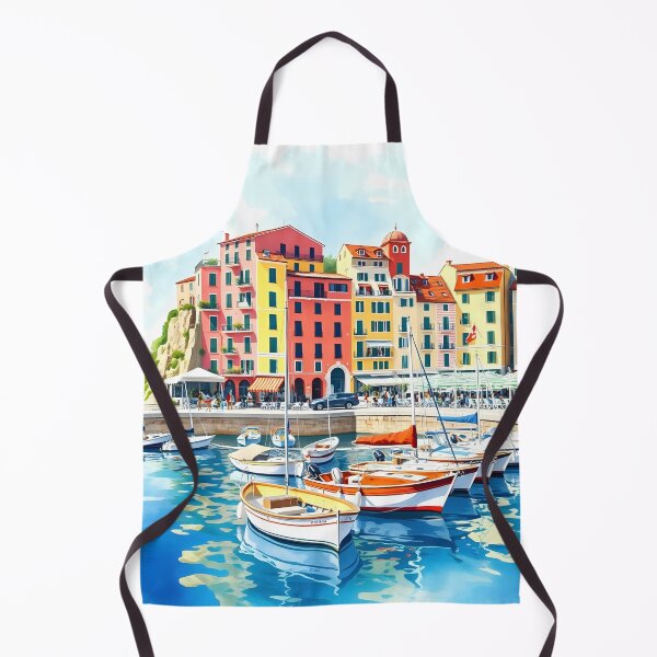 Item preview, Camogli Harbour: Summer Morning Fishing Boats designed and sold by LSVart.