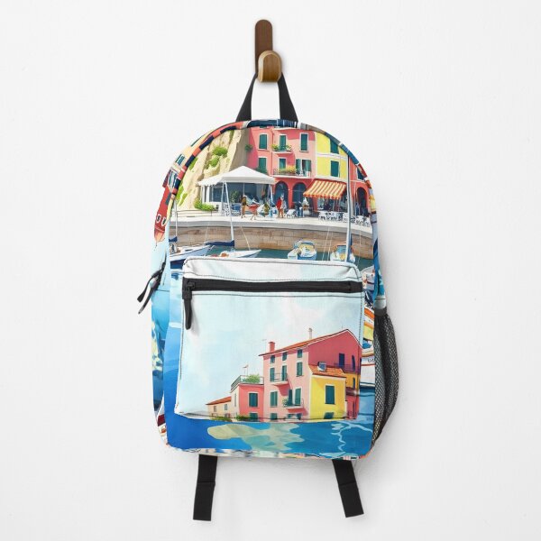 Item preview, Camogli Harbour: Summer Morning Fishing Boats designed and sold by LSVart.