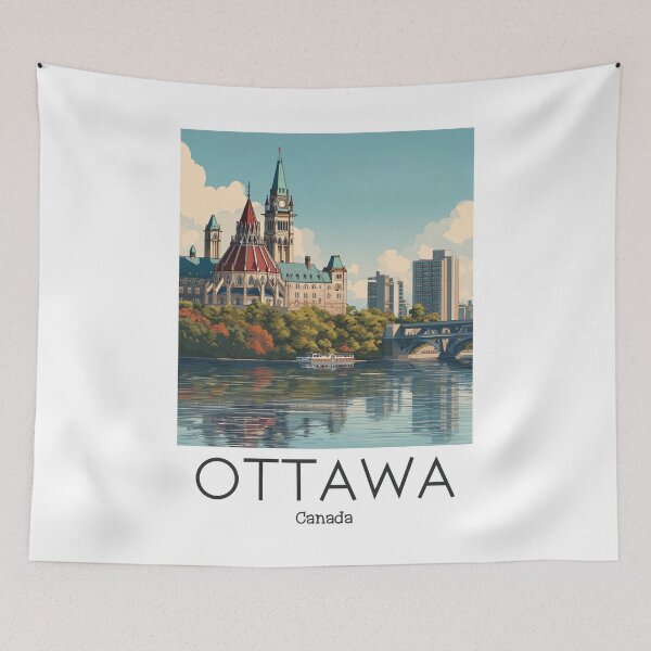 Item preview, A Vintage Illustration of Ottawa - Canada  designed and sold by GoodOldVintage.