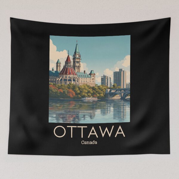 Item preview, A Vintage Illustration of Ottawa - Canada  designed and sold by GoodOldVintage.