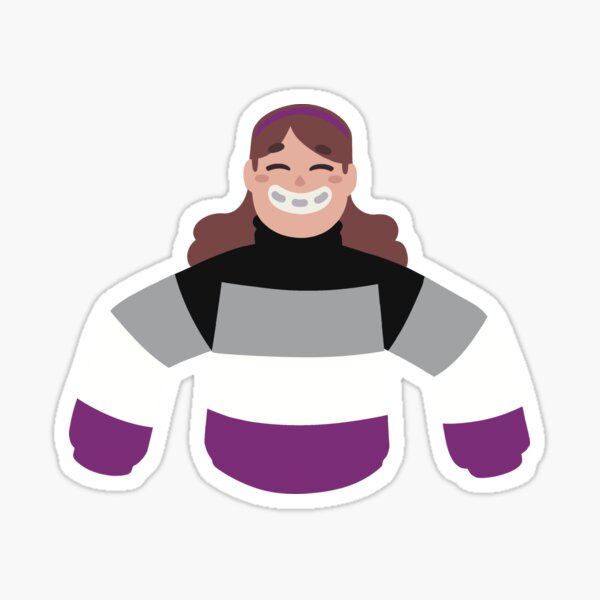 Item preview, Mabel Sweater Pride Flag sticker - Asexual designed and sold by s4w44k.