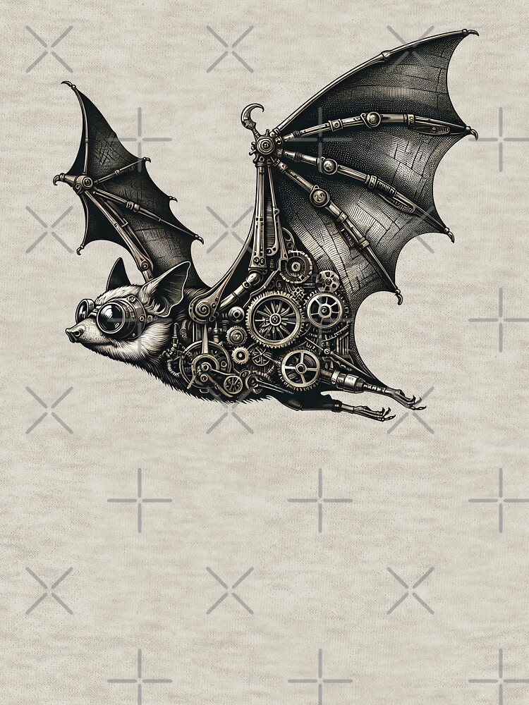 Thumbnail 7 von 7, Classic T-Shirt, Steampunk Sky Bat designt und verkauft von Kobeko.