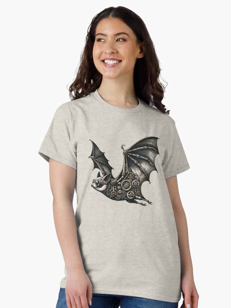 Thumbnail 2 von 7, Classic T-Shirt, Steampunk Sky Bat designt und verkauft von Kobeko.