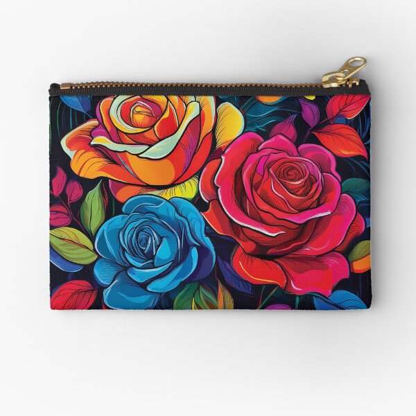 Item preview, Bold Graphic Roses Illustration with Thick Outlines and Primary Colors. designed and sold by HEMRO.