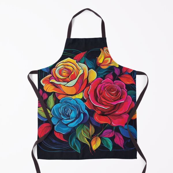Item preview, Bold Graphic Roses Illustration with Thick Outlines and Primary Colors. designed and sold by HEMRO.