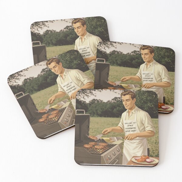 Item preview, Grilling Tip: Don't Overwork Your Meat, vintage style designed and sold by TAKEaScenicRte.