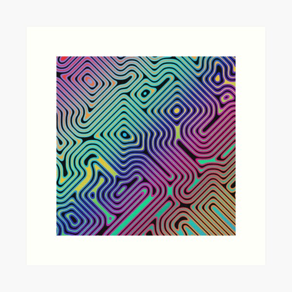 Item preview, psychedelic labyrinth designed and sold by chambergambit.